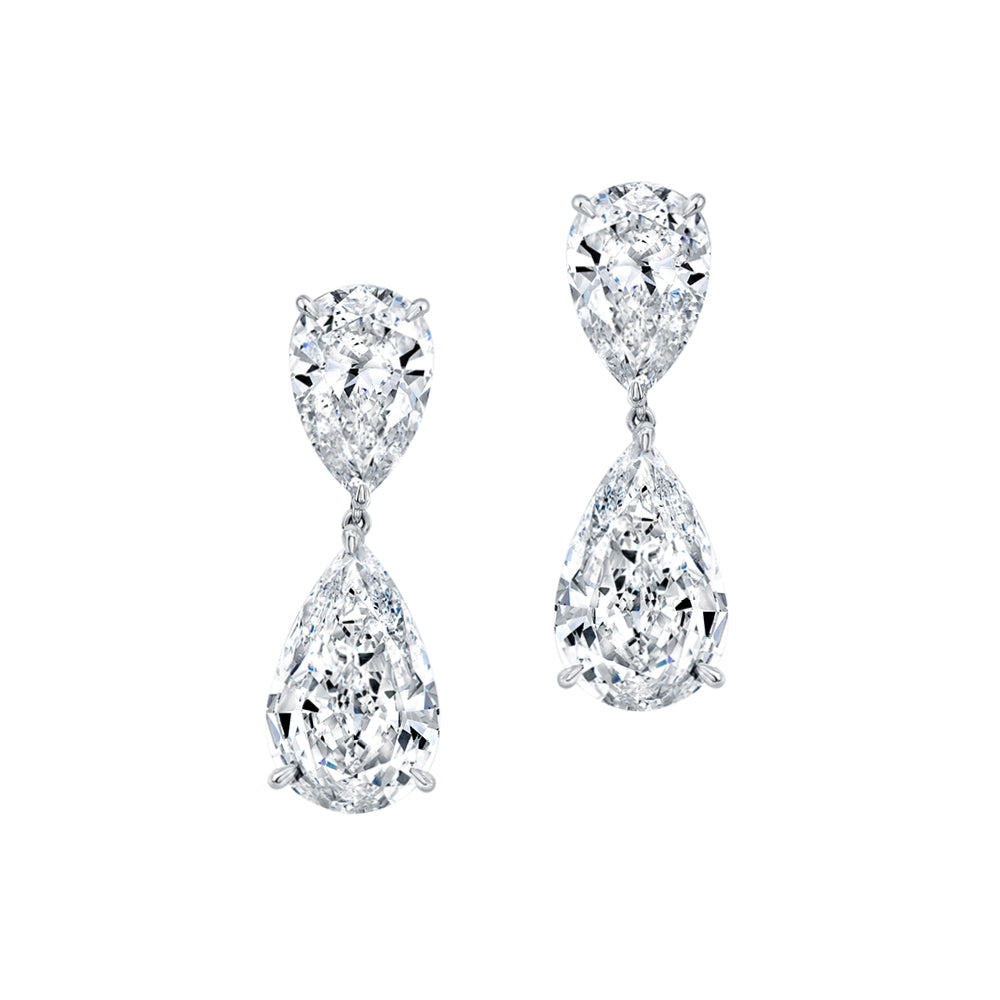 Buy quality 14k Rose Gold Teardrop Diamond Earrings with Heart Design in  Pune