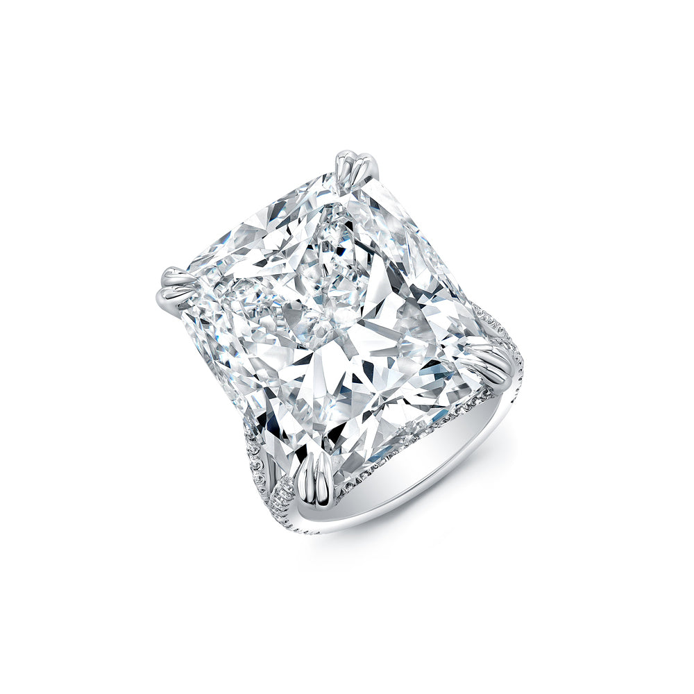 Large cushion cut sales engagement rings