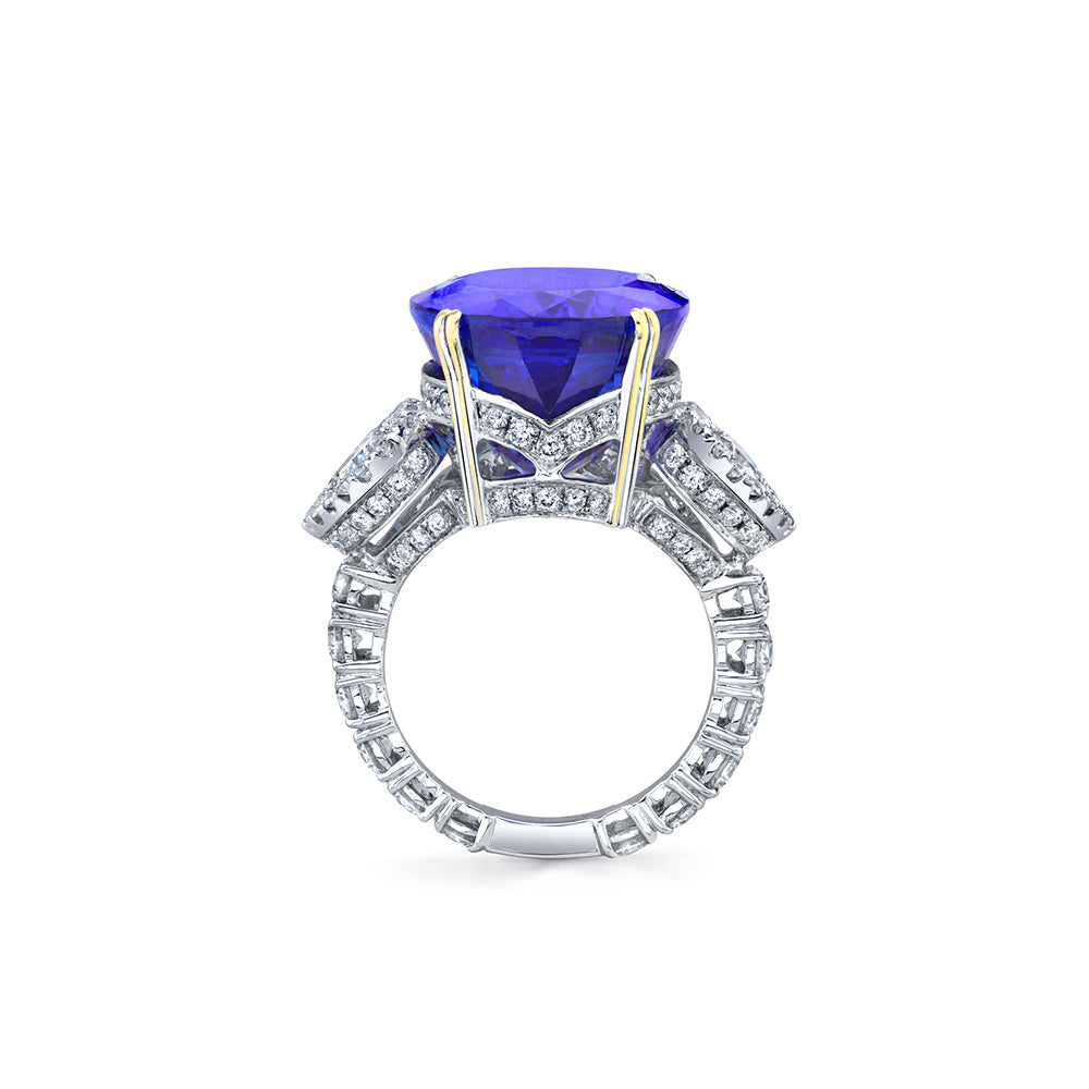 Large on sale tanzanite ring